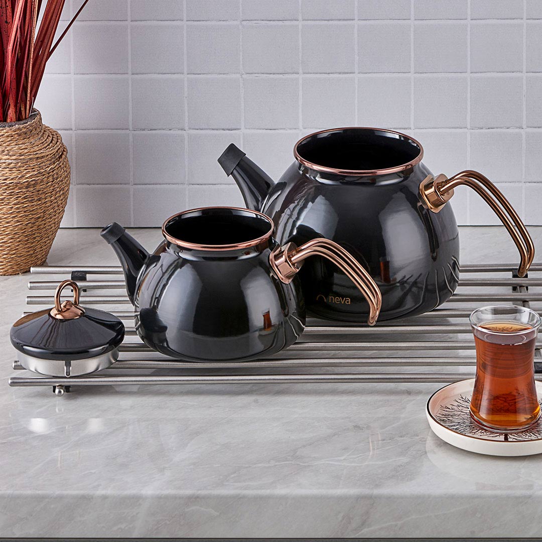 Bitter Enamel Teapot Set