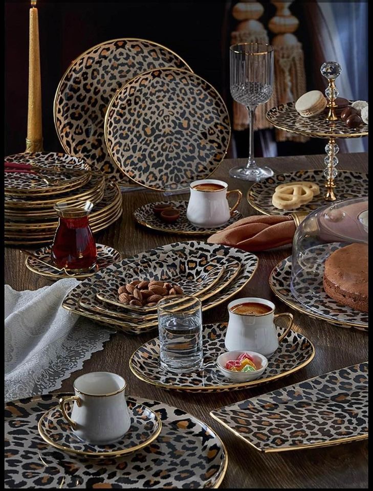 Leopard Serving Plate Set