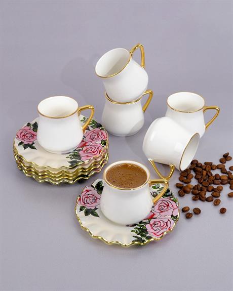 Floral Cream Coffee Set