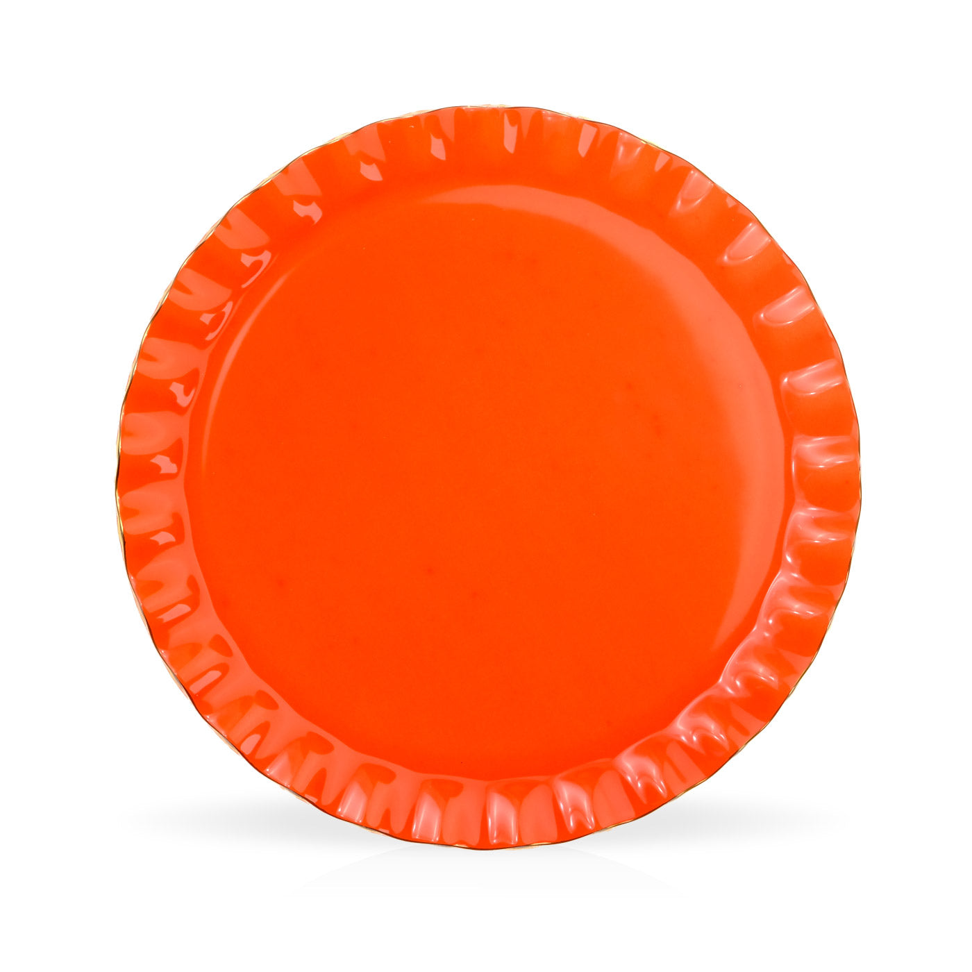 Orange Serving Plate Set