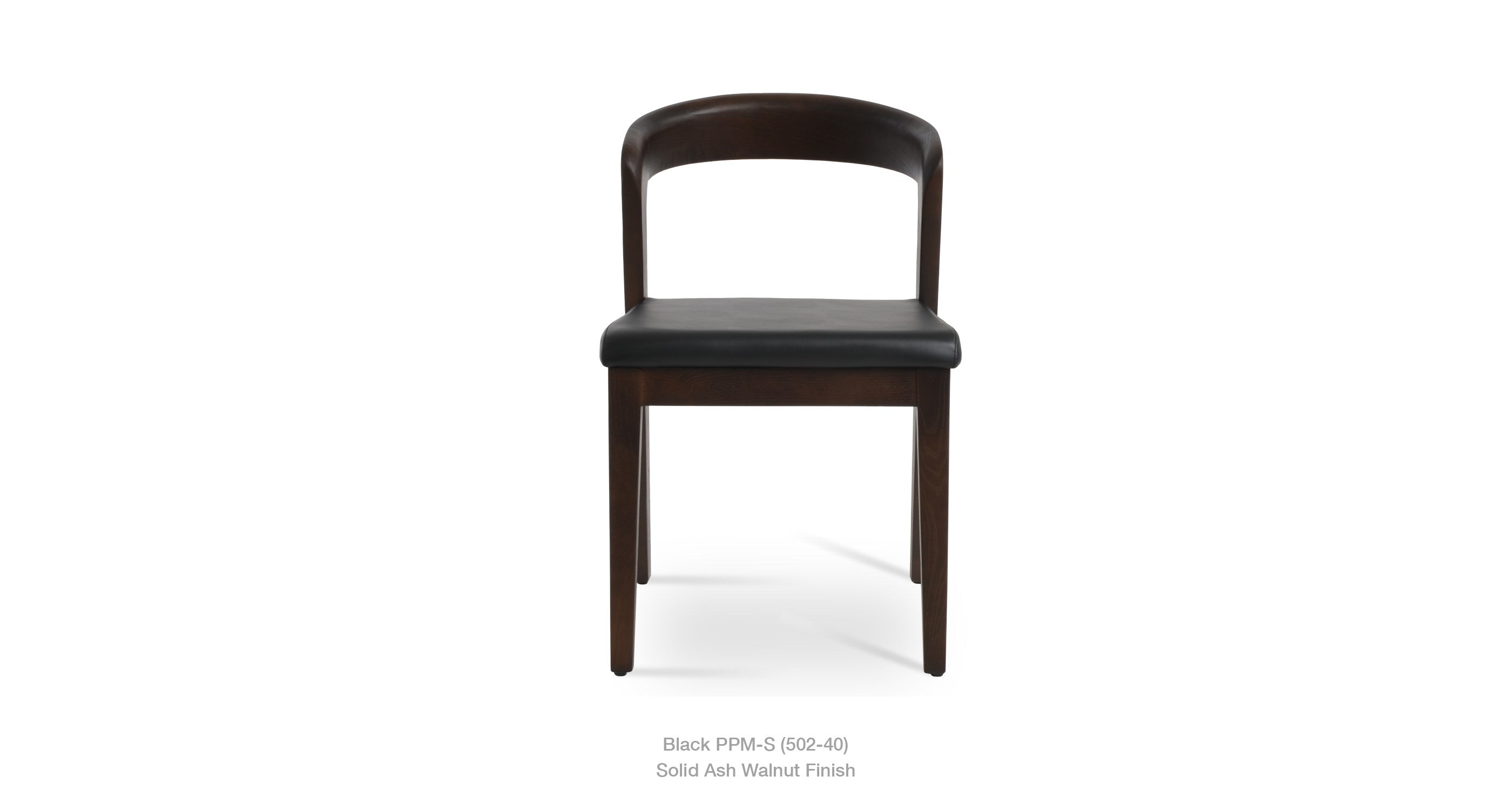 Front view of the Bliss Dining Chair showcasing its modern design and comfortable seating.