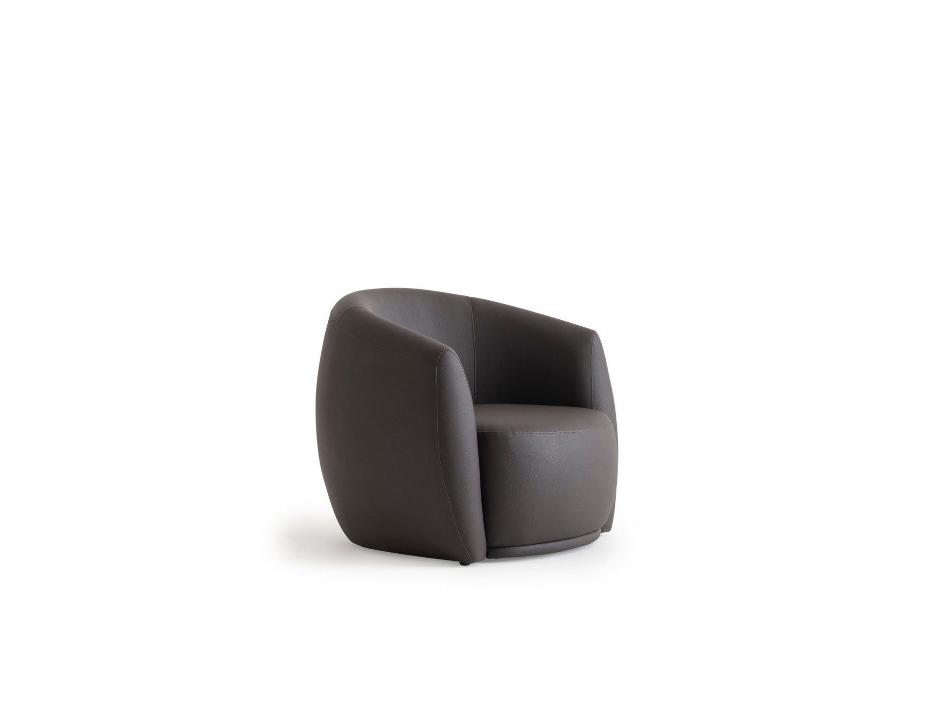 Front view of the Classico Leatherette Armchair showcasing its sleek design and premium leatherette finish.