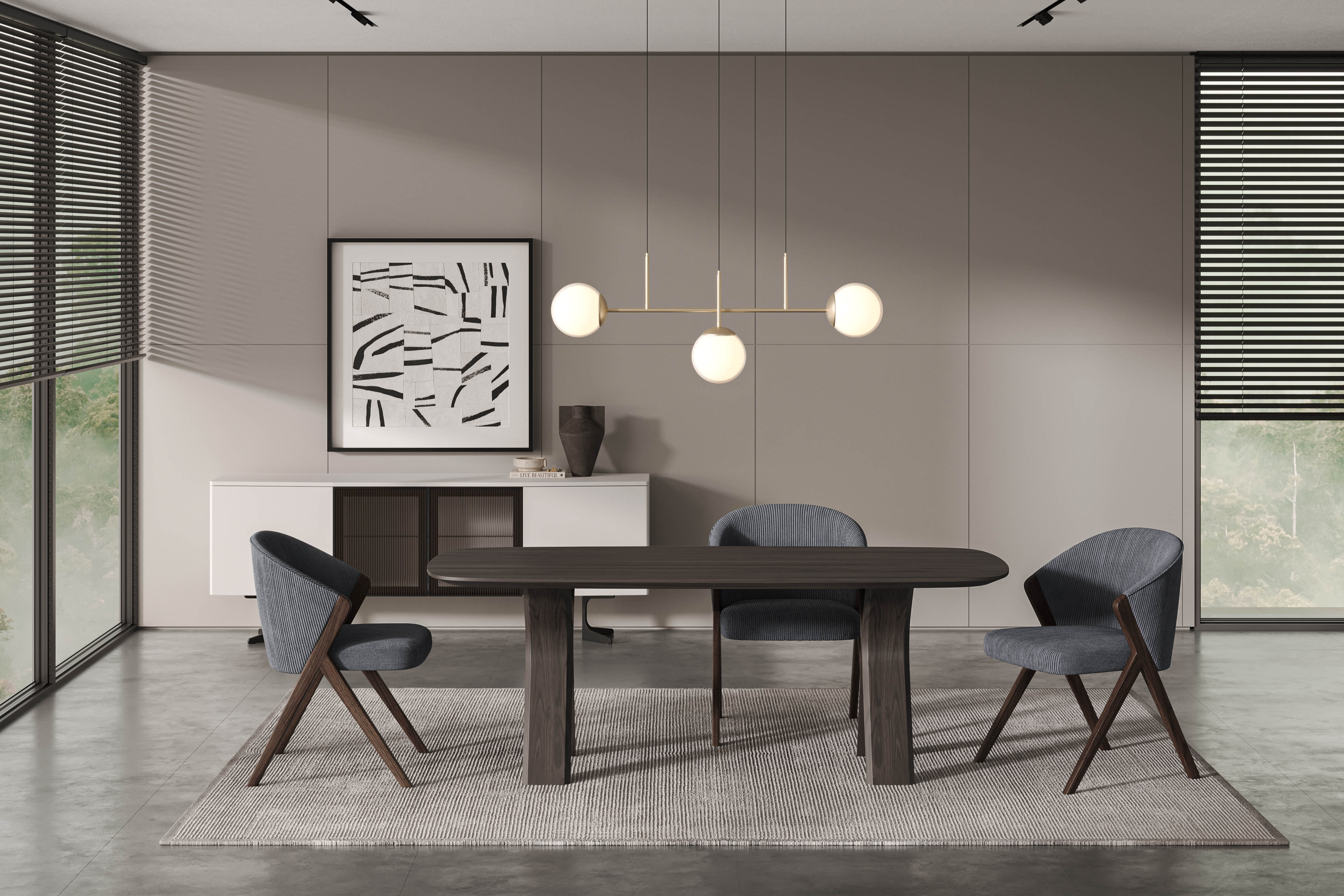 Koza Dining Chair with a versatile design, suitable for both modern dining rooms and stylish workspaces.