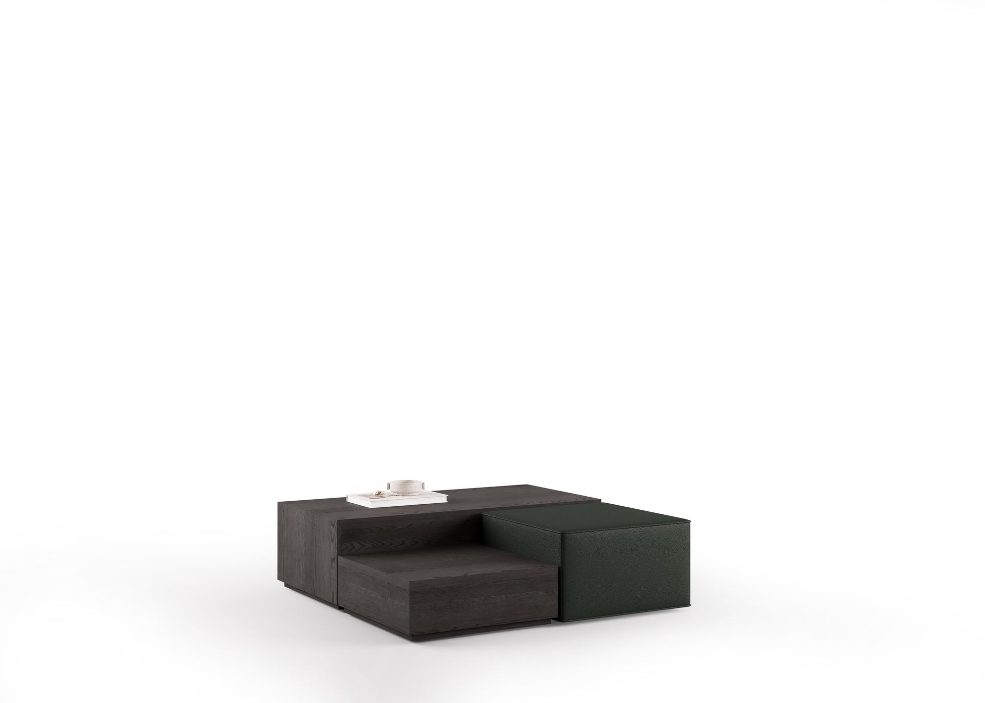 Side angle of the Lupa Coffee Table highlighting its elegant design and premium finish.