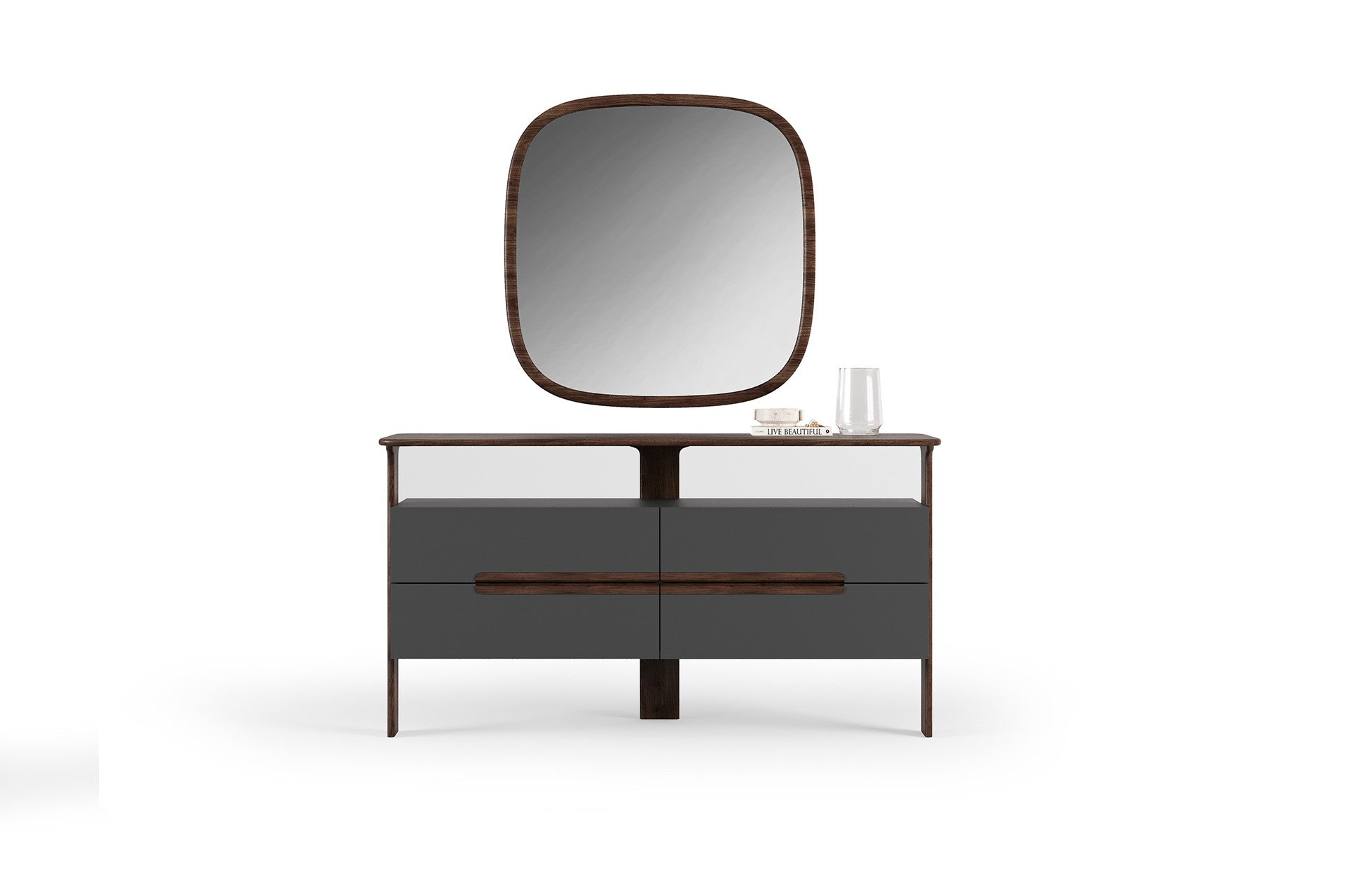 Side angle of the Nova Dresser highlighting its contemporary design and premium craftsmanship.