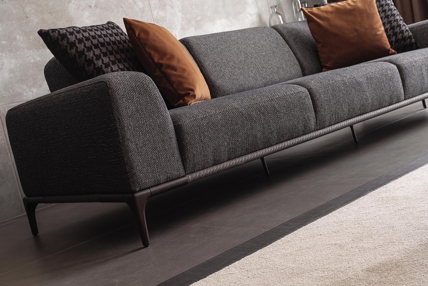 Nympha Sofa providing plush comfort with sleek styling, crafted for luxurious interiors.