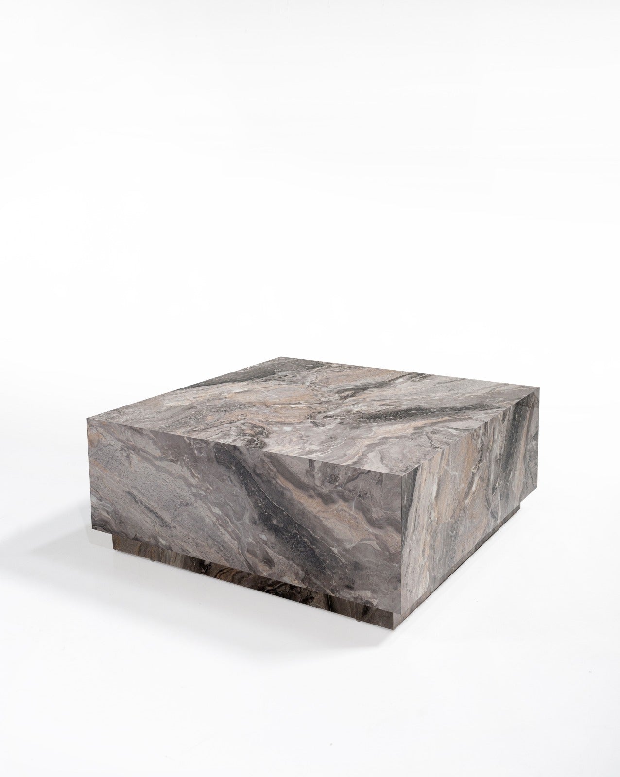 Black Marble Square Coffee Table featuring a sleek marble top and modern design, ideal for luxury interiors. Available with fast shipping across the GTA and Canada.