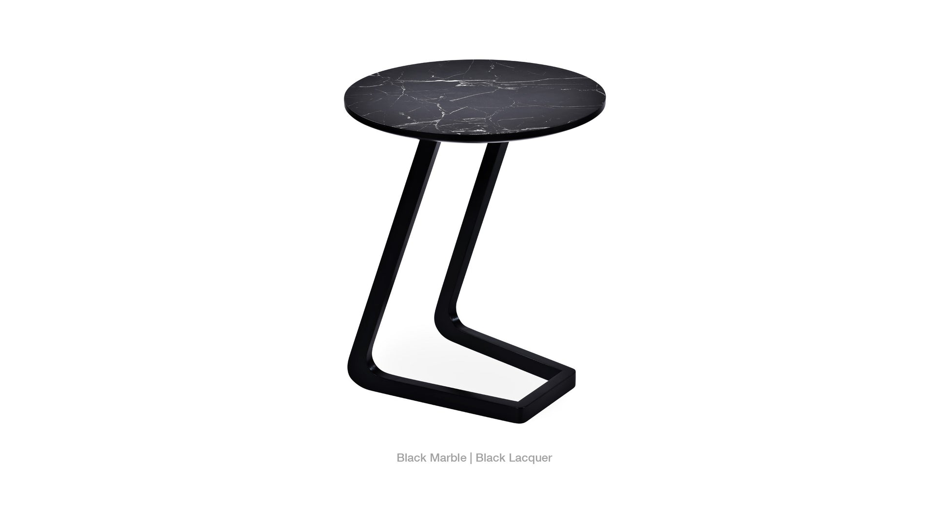 Side angle of the Sera End Table highlighting its minimalist structure and elegant craftsmanship.