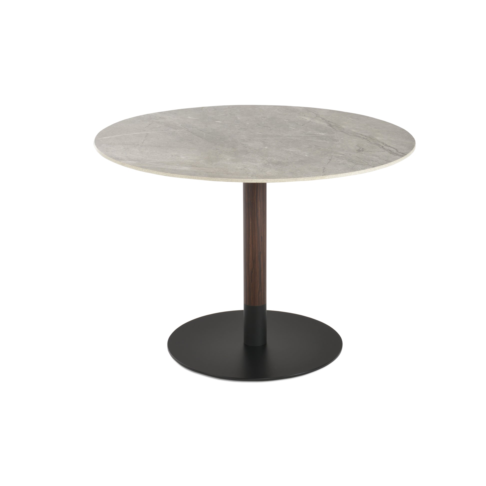 Side angle of the Valse Ceramic Dining Table highlighting its elegant structure and luxurious craftsmanship.