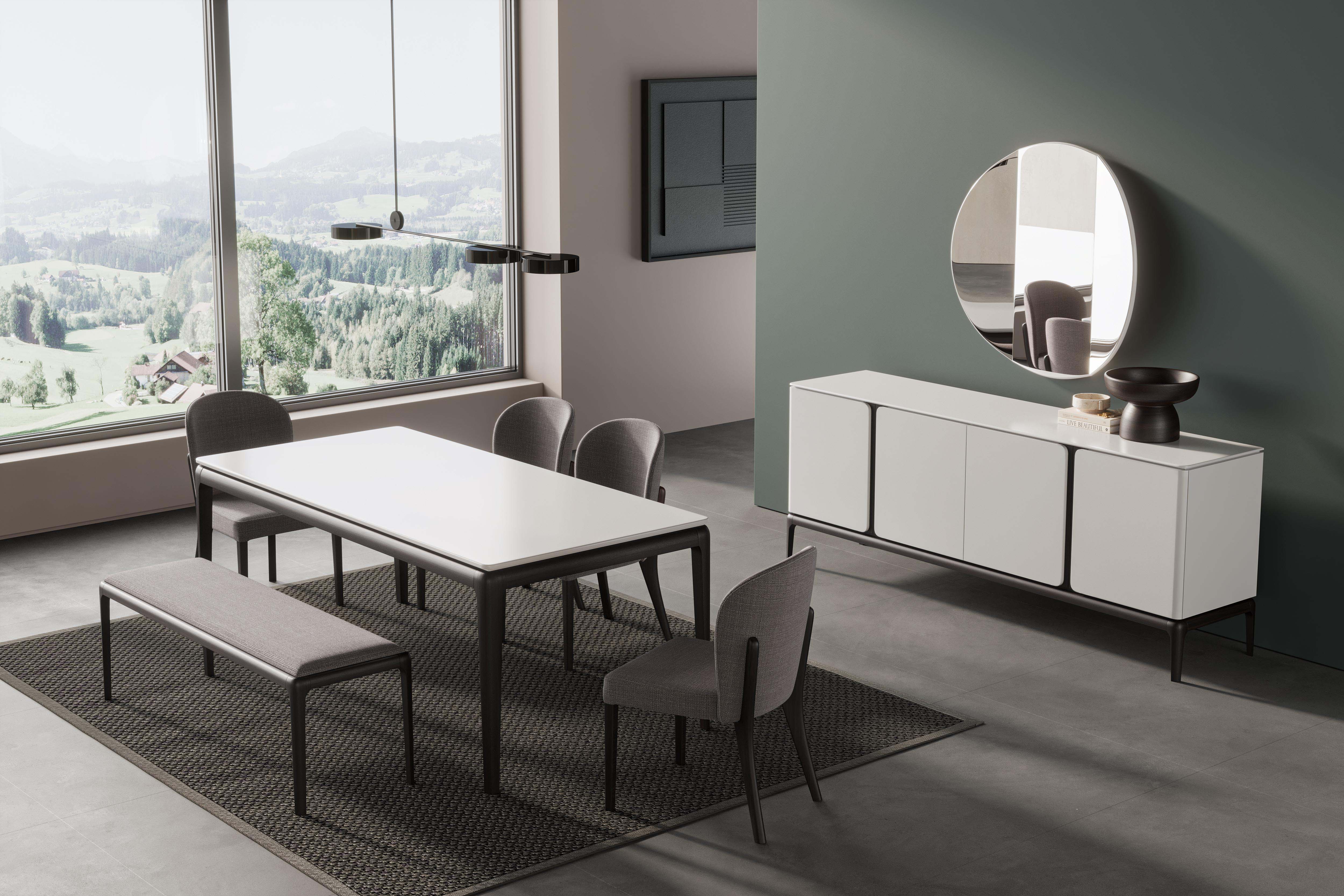 Vokka Dining Chair in natural light, showcasing its sleek design and modern appeal.